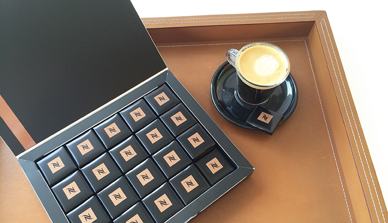 Nespresso -dark chocolate squares