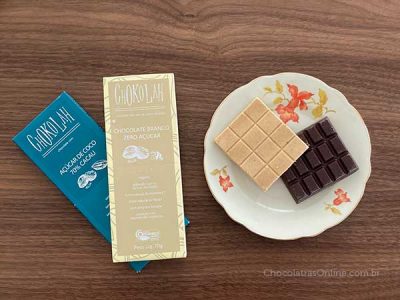 Chokolah - chocolates orgânicos branco e 70%